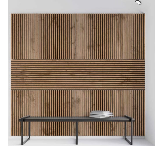 Панель стеновая акустическая STELLA Trend Light Пекан 900x600x21 мм, упак. 1шт ЦБ-00016153