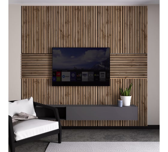 Панель стеновая акустическая STELLA Trend Light Пекан 900x600x21 мм, упак. 1шт ЦБ-00016153