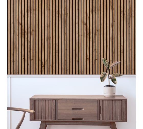 Панель стеновая акустическая STELLA Trend Light Пекан 900x600x21 мм, упак. 1шт ЦБ-00016153
