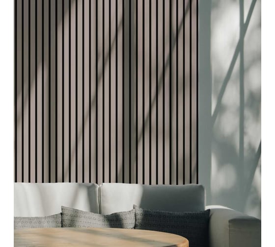 Панель стеновая акустическая STELLA Trend De Luxe Sandgrau 2780x600x21 мм, уп.1шт ЦБ-00016388