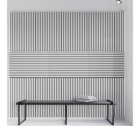 Панель стеновая акустическая STELLA МДФ Trend Standart Белый 900x600x21 мм, уп.1шт ЦБ-00015432