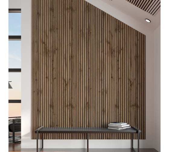 Панель стеновая акустическая STELLA Trend Light Пекан 2780x600x21 мм, упак. 1шт ЦБ-00016152
