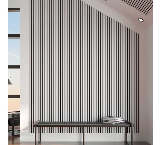 Панель стеновая акустическая STELLA МДФ Trend Standart Белый 2780x600x21 мм, уп.1шт ЦБ-00015437
