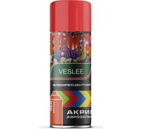 Флюоресцентная акриловая аэрозольная краска Veslee красная V1001