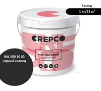 Матовый влагостойкий лак ITALICA (CREPCO) цвета Черный Сланец/Slate Black, для декоративной штукатурки и деревянных поверхностей, для любых помещений снаружи и внутри 792-0002000
