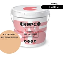 Матовый влагостойкий лак ITALICA (CREPCO) цвета Трищетинника/Golden Oat Coloured, для декоративной штукатурки и деревянных поверхностей, для любых помещений снаружи и внутри 792-0708030