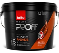Фасадная краска BRITE PROFESSIONA матовая База С (для колеровки), ведро 9 л О02238