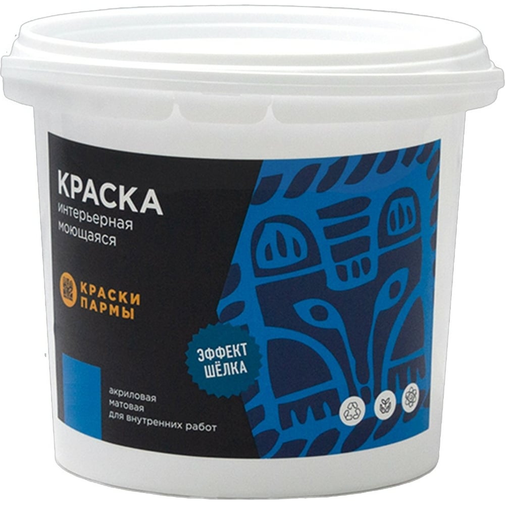 Интерьерная моющаяся краска КРАСКИ ПАРМЫ ВД-АК 3 кг ВДИНМ3000 ...