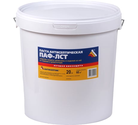 Антисептическая паста в ведре ЗАО "Антисептик" ПАФ-ЛСТ 20 кг 00-00003629
