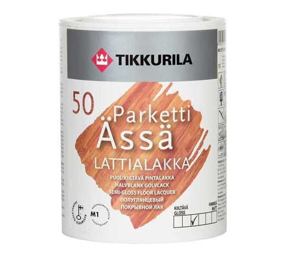 Паркетный лак Tikkurila Паркетти ясся 9 л 1951
