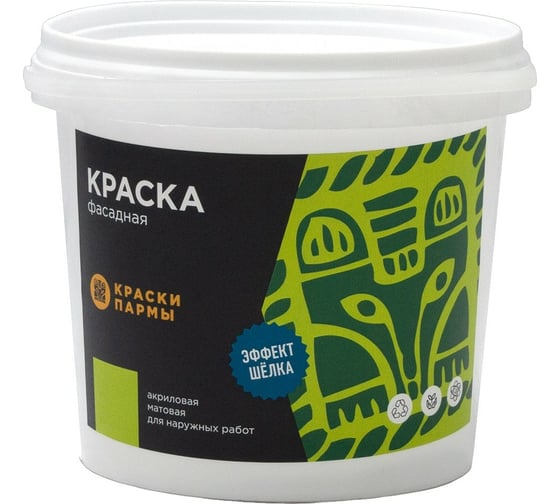 Фасадная краска Краски Пармы ВД-АК ФАСАДНАЯ 1,5 кг ВДФ1500 1