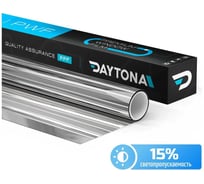 Набор солнцезащитной пленки на окна Daytona серебряная 15% (900x75см), зеркальная самоклеющаяся тонировка на шестистворчатое окно с функцией светоотражения и защиты от тепла NM10094