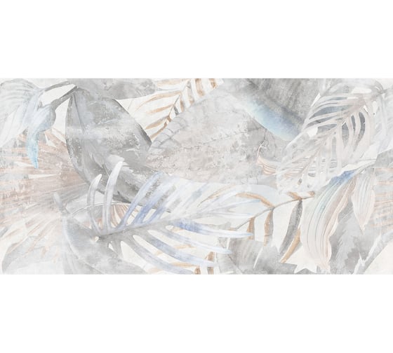 Керамогранит Delacora Bahamas Floristry Light матовый граниль 1200x600x9.5, 1.44м2, 2 шт в упаковке, серый D120241G 1