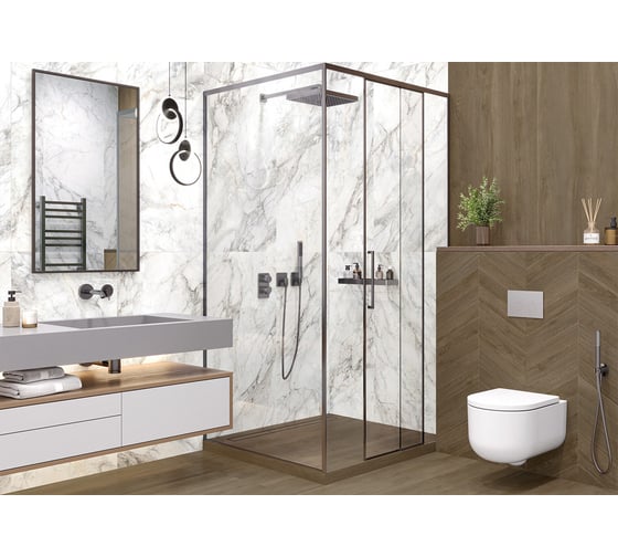 Керамогранит Delacora Bahamas Carrara матовый 1200x600x9.5, 1.44м2, 2 шт в упаковке, белый D120242M