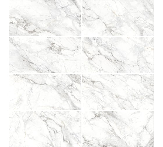 Керамогранит Delacora Bahamas Carrara матовый 1200x600x9.5, 1.44м2, 2 шт в упаковке, белый D120242M