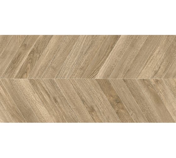 Керамогранит Delacora Walnut Chevron Light матовый карвинг, 1200x600x9.5, 1.44м2, 2 шт в упаковке, св. коричневый D120251M 1