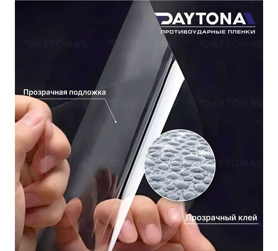 Защитная бронированная пленка на окна Daytona прозрачная 4 mil (10м х 0.75м), декоративная для дома MP1207075100