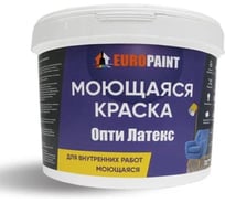 Краска моющаяся, водоэмульсионная, белый EUROPAINT 2104_4Б