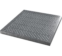 Панель фальшпола OSTEC металлическая перфорированная, перфорация 38%, толщиной 38 мм, сверху - ПВХ покрытие ФМП38-600х600х38-ПВХ