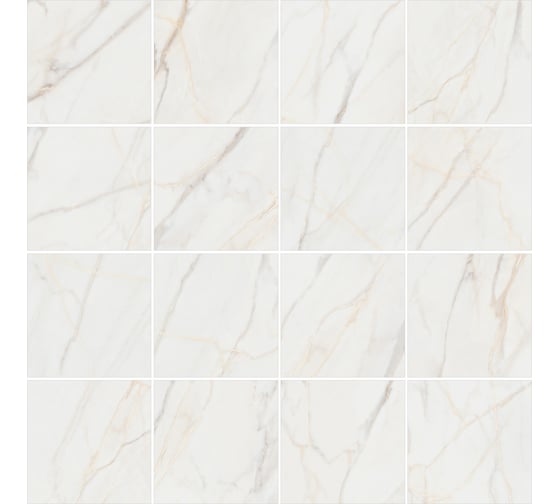 Керамогранит Artkera Group матовый Pure Marble Gold 600x600x9,5 1,44 м2, 4 шт в упаковке, белый GP6060PUR09M