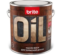 Масло-воск для террасной доски BRITE FLEXX  бесцветное, банка 2.5 л, 212476