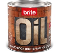 Масло-воск для террасной доски BRITE FLEXX для наружных и внутренних работ, орех, банка 0.75 л, 212477