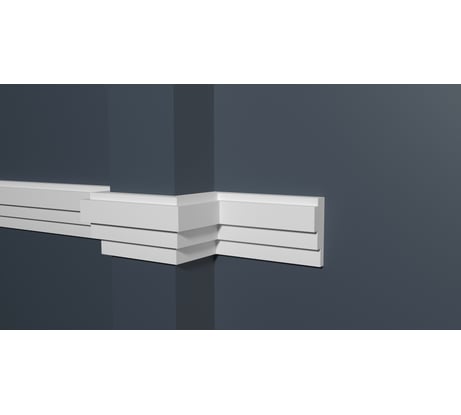 Стеновой молдинг Decor-Dizayn ударопрочный влагостойкий под покраску 45Х15Х2000 мм DD625