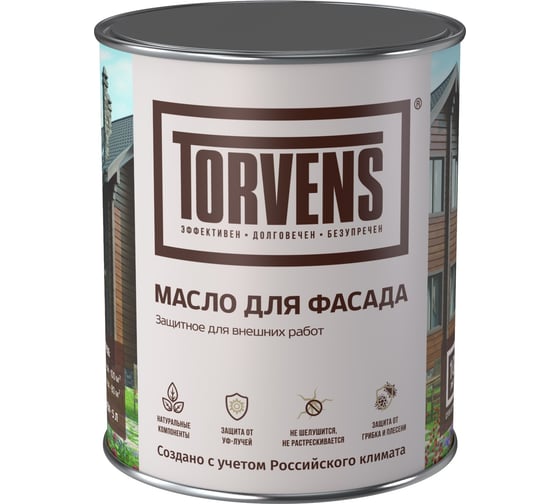 Масло для фасада Torvens бесцветное, 5 л 00-00009242 1