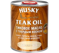 Тиковое масло с твердым воском HUSKY Бесцветное 0,9 л 34306