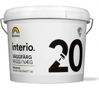 Краска Beckers Interio Vaggfarg 20 A белая п/мат, 9 л 710010102