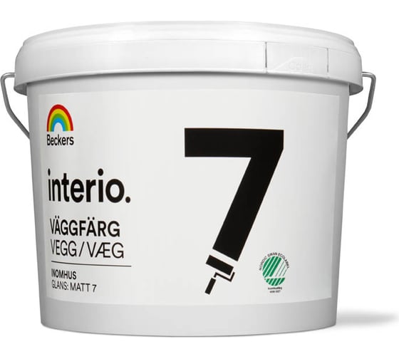 Краска Beckers Interio Vaggfarg 07 C бесцветная матовая, 2,7 л 710010023 1