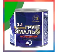 Грунт-эмаль 3 в 1 РАДУГАМАЛЕР зеленая, быстросохнущая, 0.9 кг 4630018088446