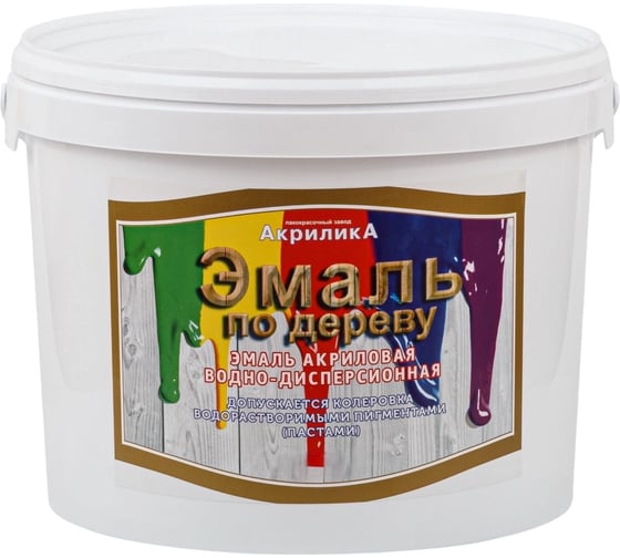 Эмаль ВД TyumTerm по дереву (фасовка по 10л/12кг), пластиковое ведро 4657840570468 1