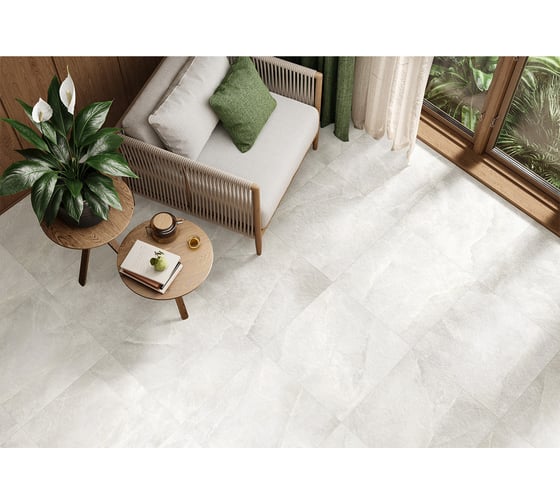 Керамогранит New Trend Salt White матовый карвинг 600х600х9,5 1,44м2 белый D60244M 1