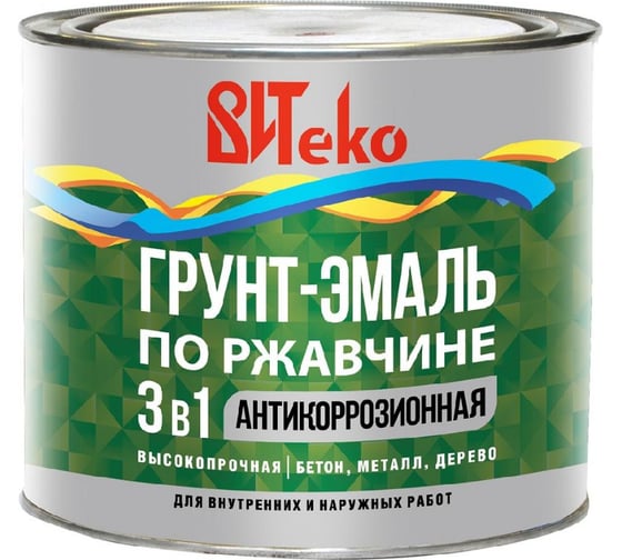 Грунт-эмаль по ржавчине ВИТeko 3 в 1 Светло-серая 2,6ВИТeko 41749 1