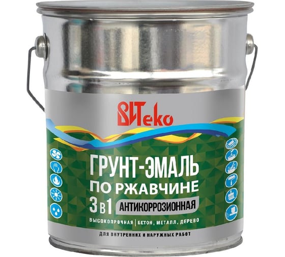 Грунт-эмаль по ржавчине ВИТeko 3 в 1 Шоколад 10ВИТeko 42460 1