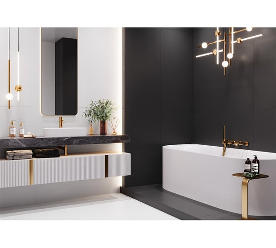 Керамогранит AlmaCeramica Twin матовый, 600х1200, 2 шт в уп, белый GFU60120WIN00R 1