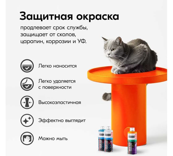 Жидкая резина KUDO DECO FLEX оранжевая KU-5307