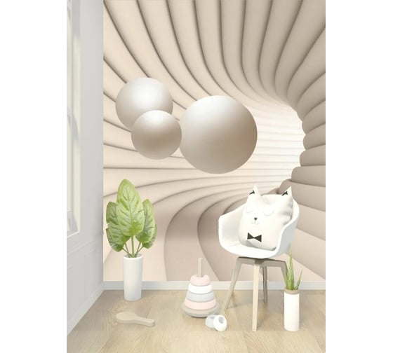 Фотообои Dekor Vinil 3D Тоннель с колоннами 200х260 см 7560dv