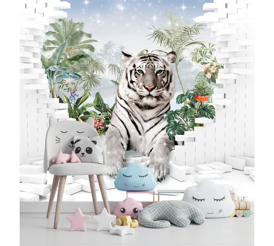Фотообои Dekor Vinil 3D Тигр 300х260 см 8100dv