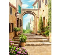 Фотообои Dekor Vinil Европейский дворик в Италии с аркой 200х260 см 6794_dv