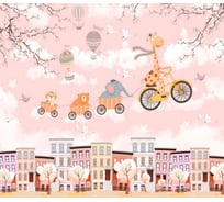 Фотообои Dekor Vinil Зверята на велосипедах 300х260 см 7375dv