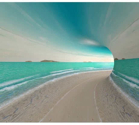 Фотообои Dekor Vinil 3D море туннель 300х260 см 7180dv