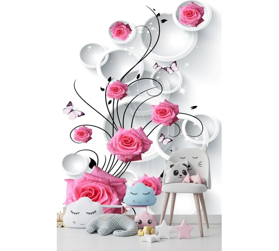 Фотообои Dekor Vinil 3D Розы и кольца 200х260 см 7675dv