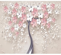 Фотообои Dekor Vinil 3D Дерево на бежевом фоне 300х260 см 7814dv