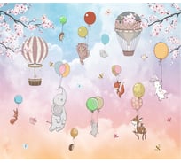 Фотообои Dekor Vinil Звери в небе на воздушных шарах 300х260 см 7552dv