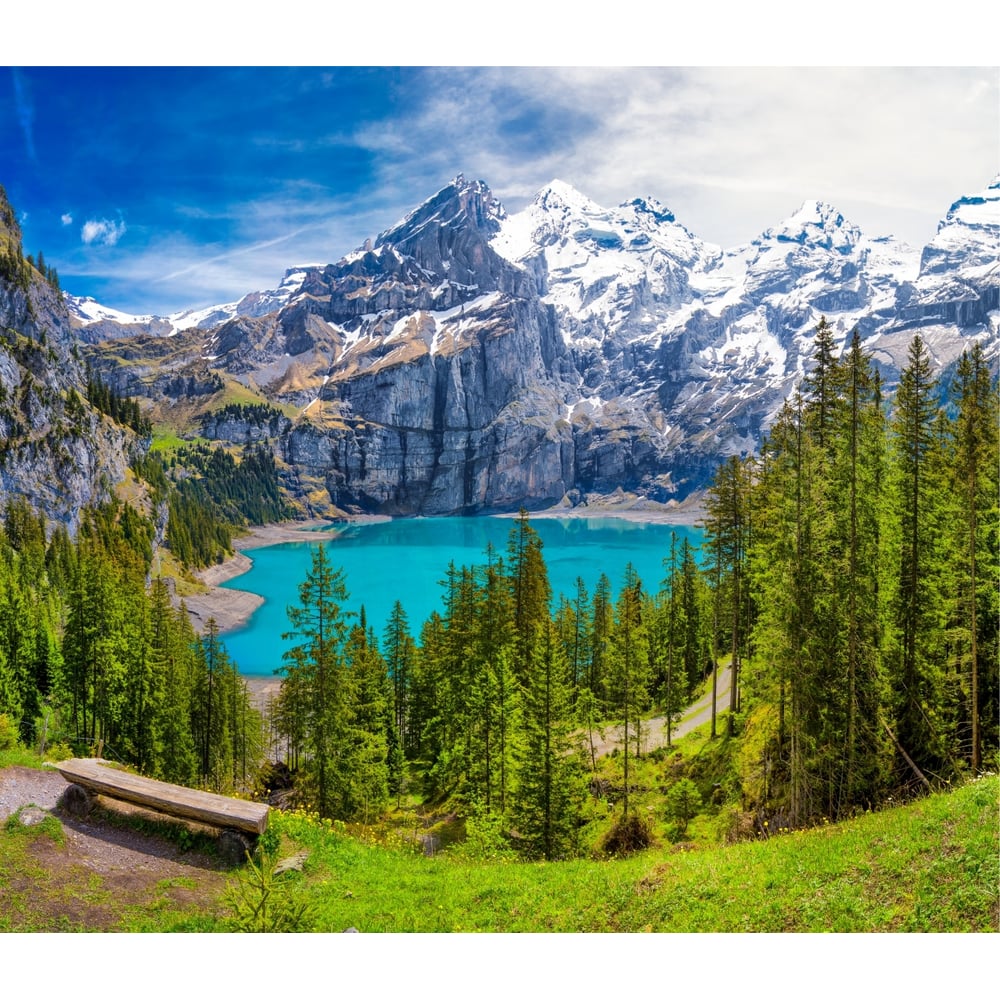 Швейцария природа Lake Oeschinen