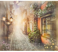 Фотообои Dekor Vinil Европейская улочка с цветами 300х260 см 7730dv