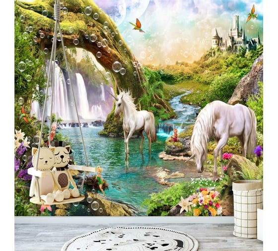 Фотообои Dekor Vinil Сказочные единороги 300х260 см 6686dv