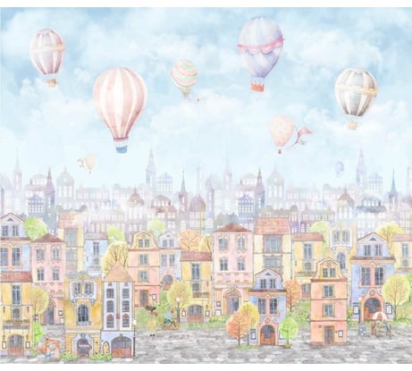 Фотообои Dekor Vinil Улочка с воздушными шарами 300х260 см 8101dv